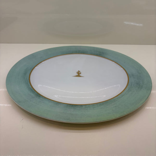 Vintage 6 Speise Teller Cactus Kollektion von Hilton McConnico für französische Kristallmanufaktur Daum Nancy und die Porzellanmanufaktur Limoges