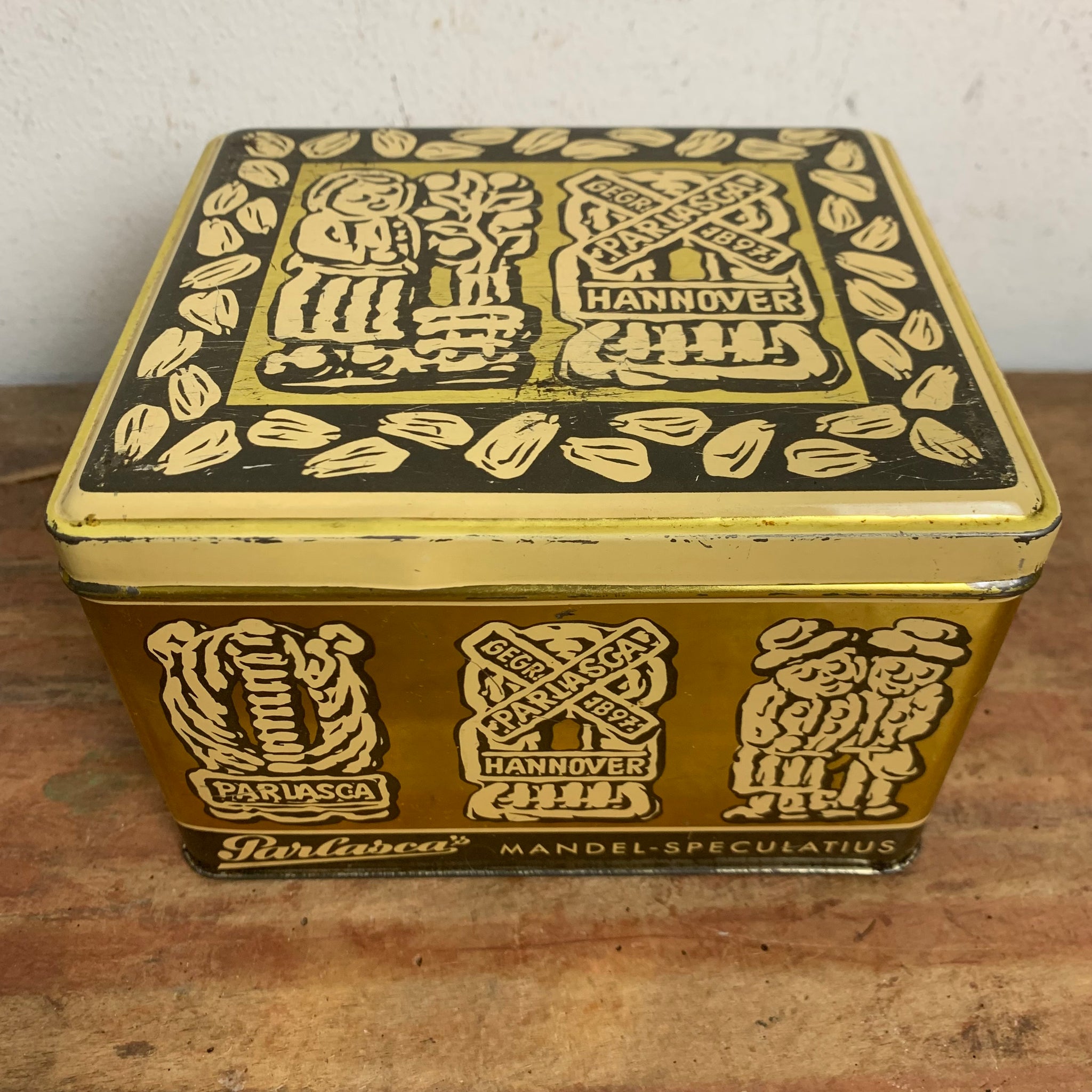 Vintage Blechdose Mandel Speculatius Parlasca