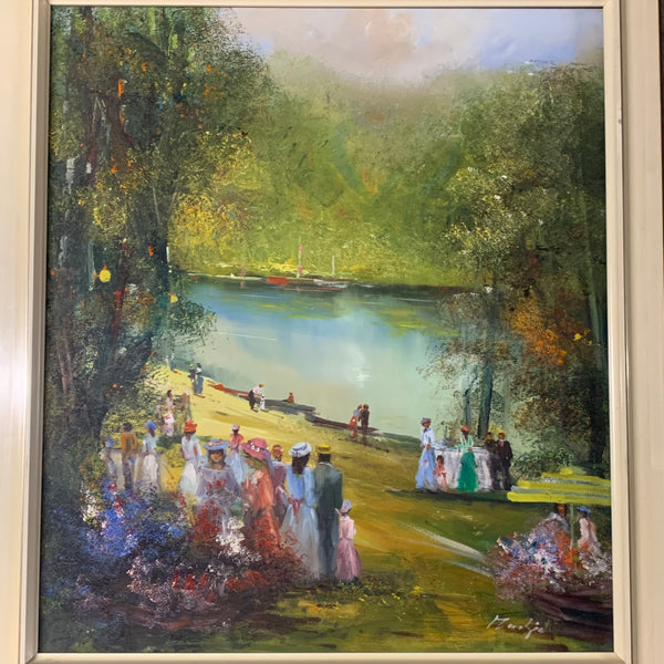 Ölgemälde Seepromenade von Madjid Rahnavardkar