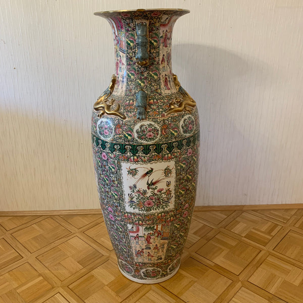 Antike große Familien Rosenvase  131 cm Chinesische Vase