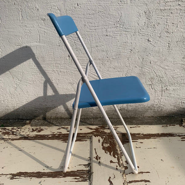 Vintage Design Klappstuhl von Hans Lindfors für Höganäsmöbler blau