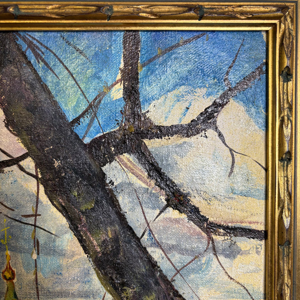 Ölgemälde Peter-und-Paul-Kathedrale im Sankt Petersburger Stadtteil Peterhof