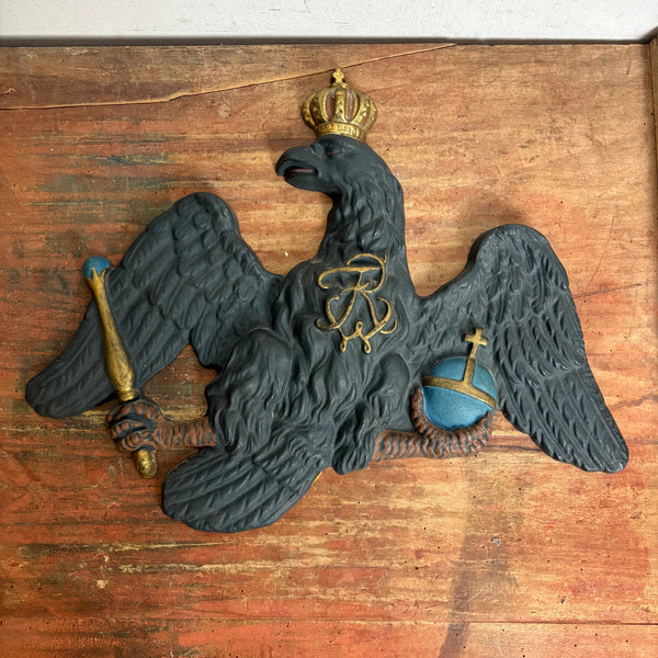 Wandrelief Preussischer Adler aus Gußeisen