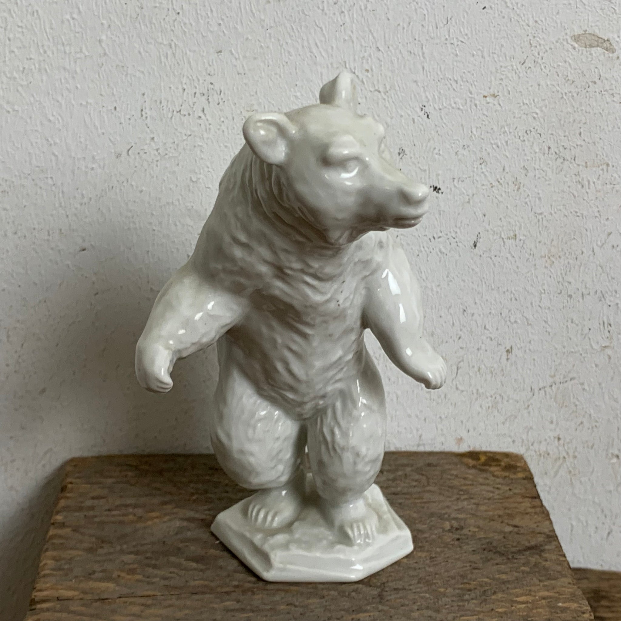 Vintage Porzellan Skulptur Bär von Fritz Heidenreich für Rosenthal