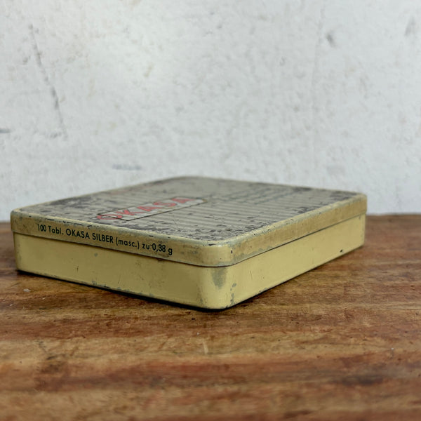 Vintage Potenzmittel Blechdose OKASA