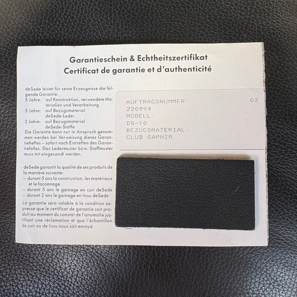 Schwarzes Leder DS 10 2-Sitzer Sofa von de Sede