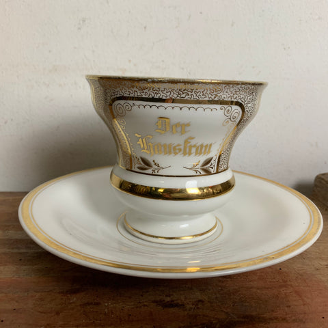 Antike Porzellan Prunk Tasse Gold von Tielsch Der Hausfrau