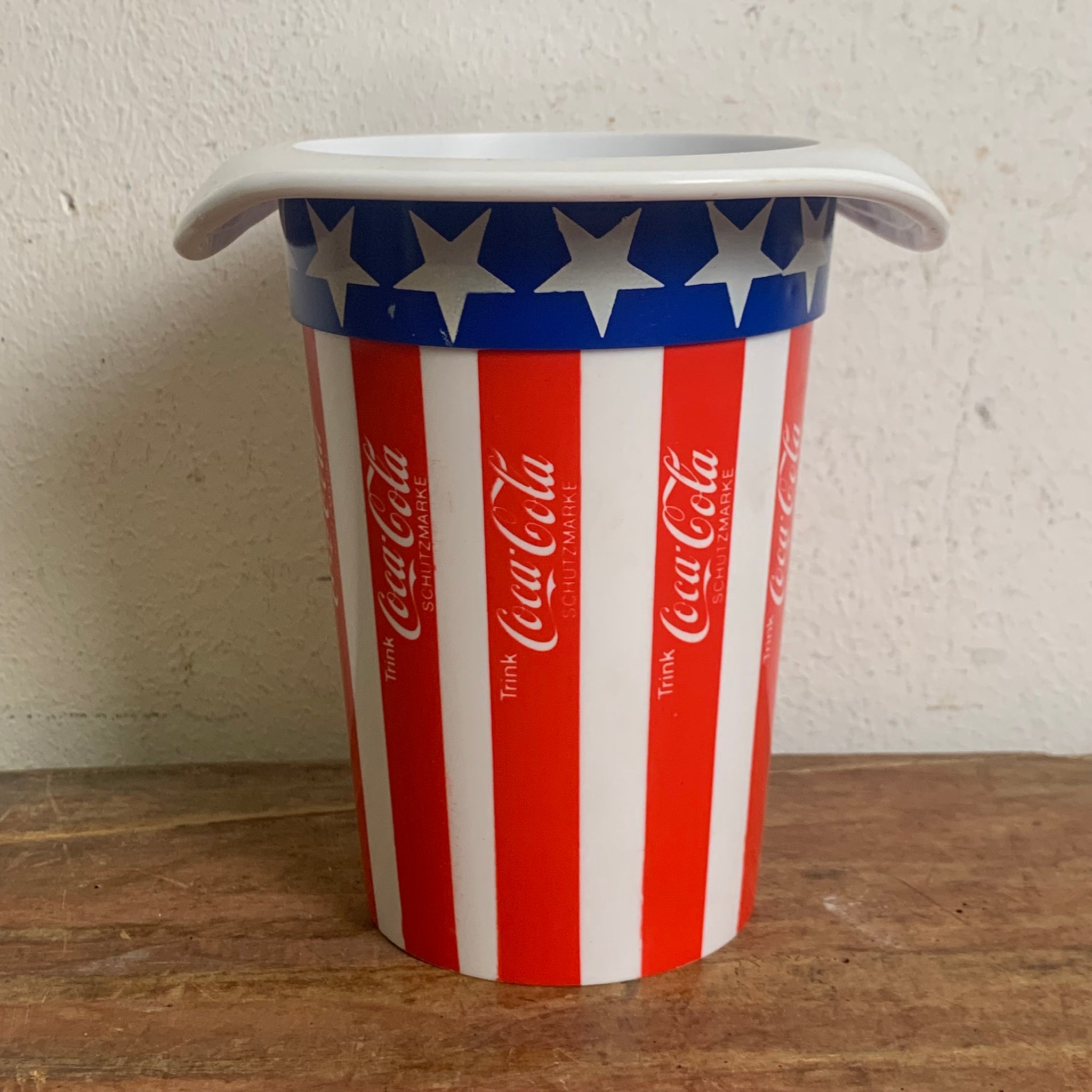 Vintage Coca Cola Becher US Flagge Hut