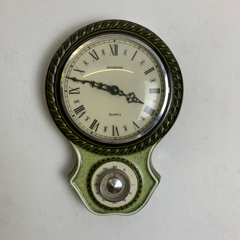 Vintage Keramik Wanduhr von Dugena