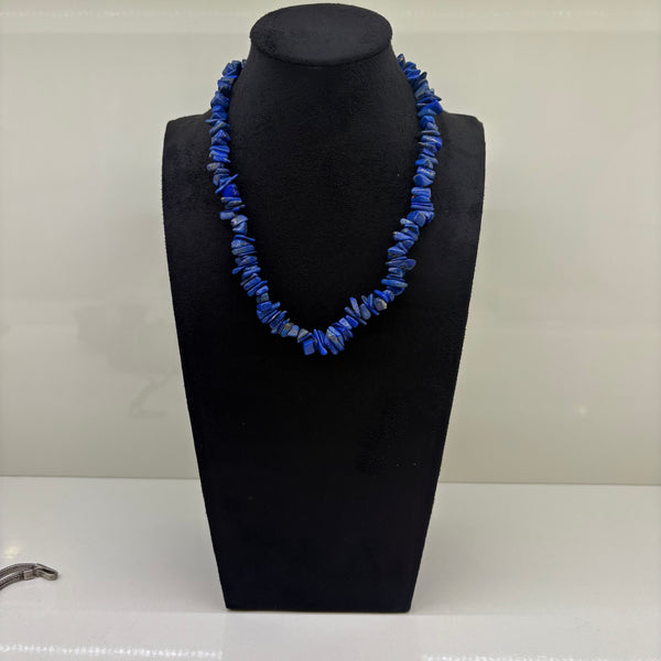 Vintage Lapislazuli Collier mit Goldverschuss