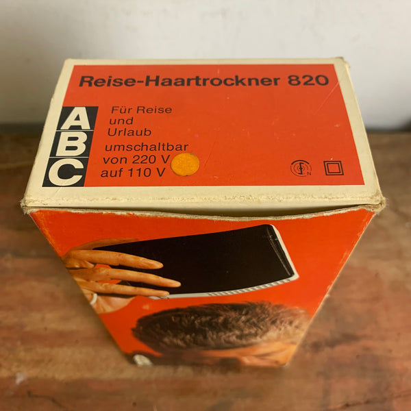 Vintage Reise-Haartrockner 820 von ABC OVP