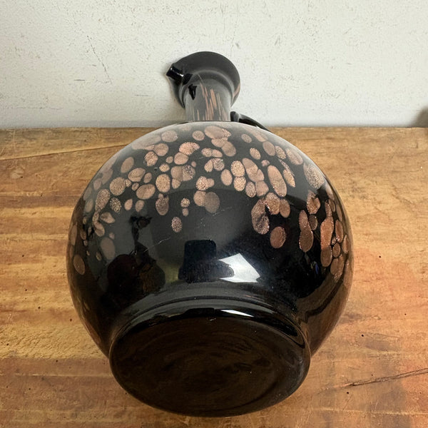 Vintage Mid Century Avventurana Vase aus Muranoglas von Carlo Nason