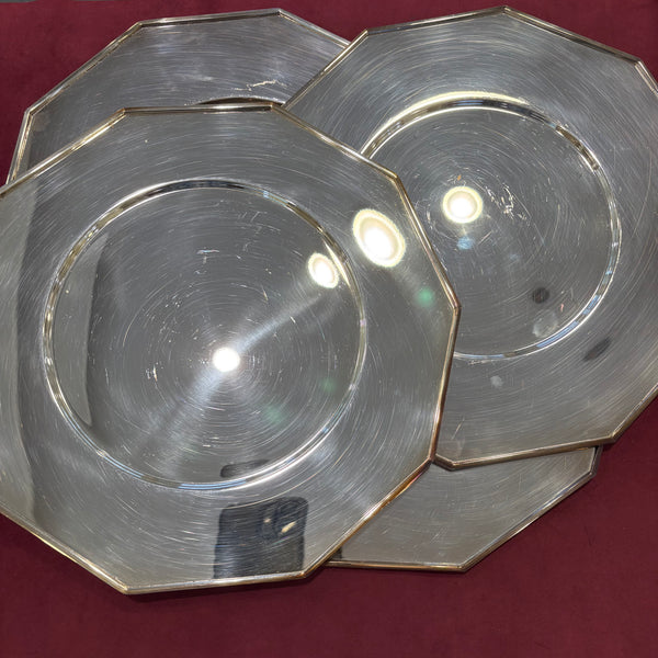 4 Platzteller Silber Auflage von Robbe und Berking