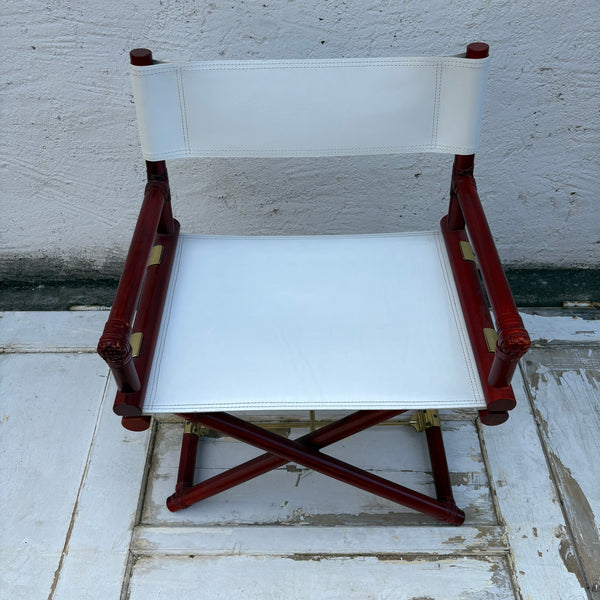 Zwei Vintage Director's X-Chair von Leonard Linden, John McGuire und Elinor McGuire für die McGuire Furniture Company