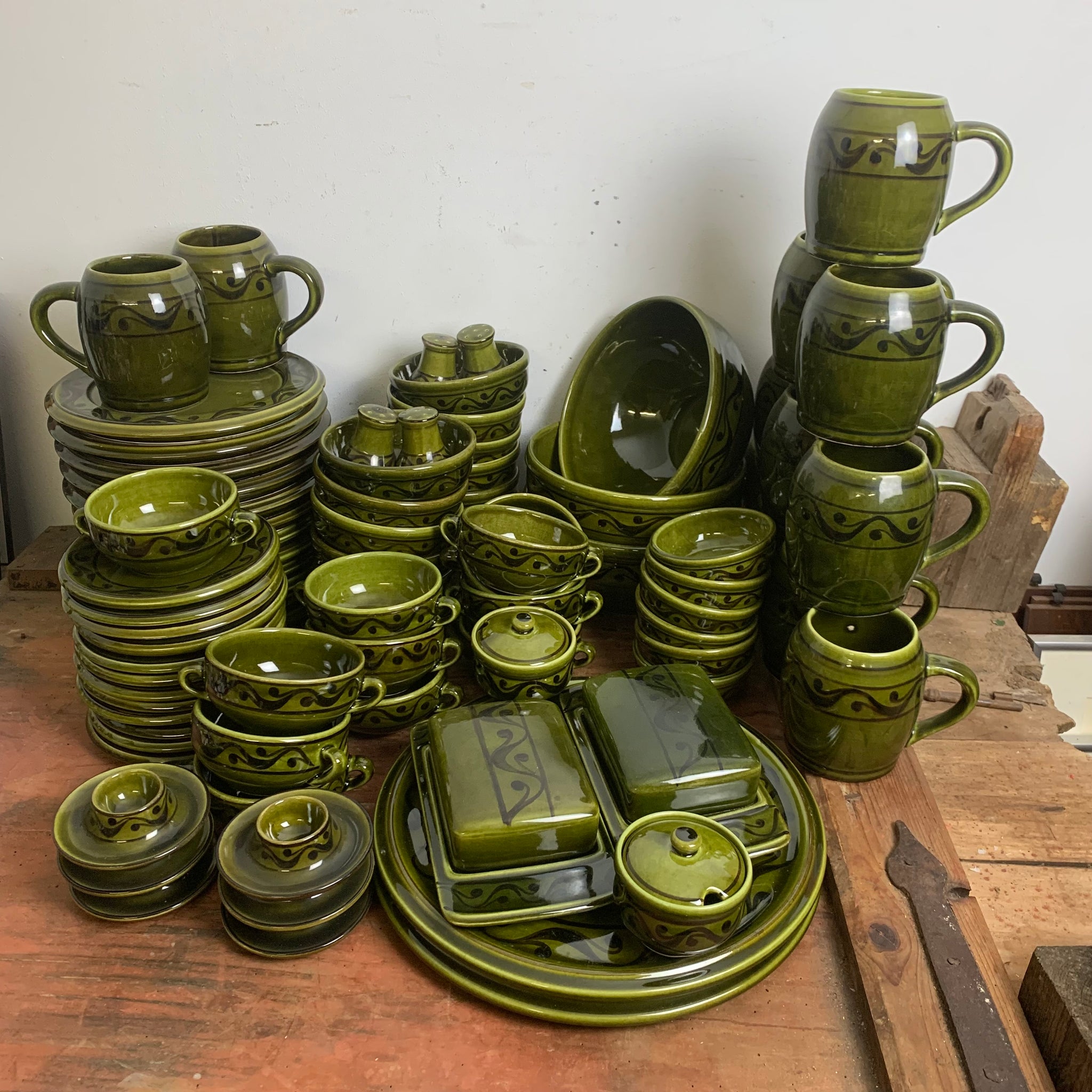 Vintage Eß / Tafel Service Ulmer Keramik