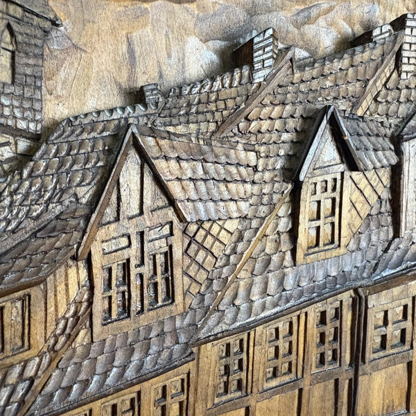 Geschnitztes Holz Relief Bild Kehrwiederturm Hildesheim