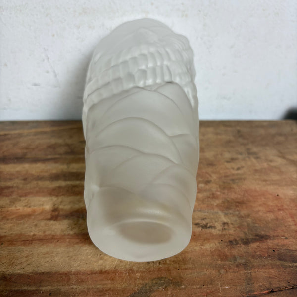 Art Deco Vase aus satiniertem Barolac Glas von Joseph Inwald