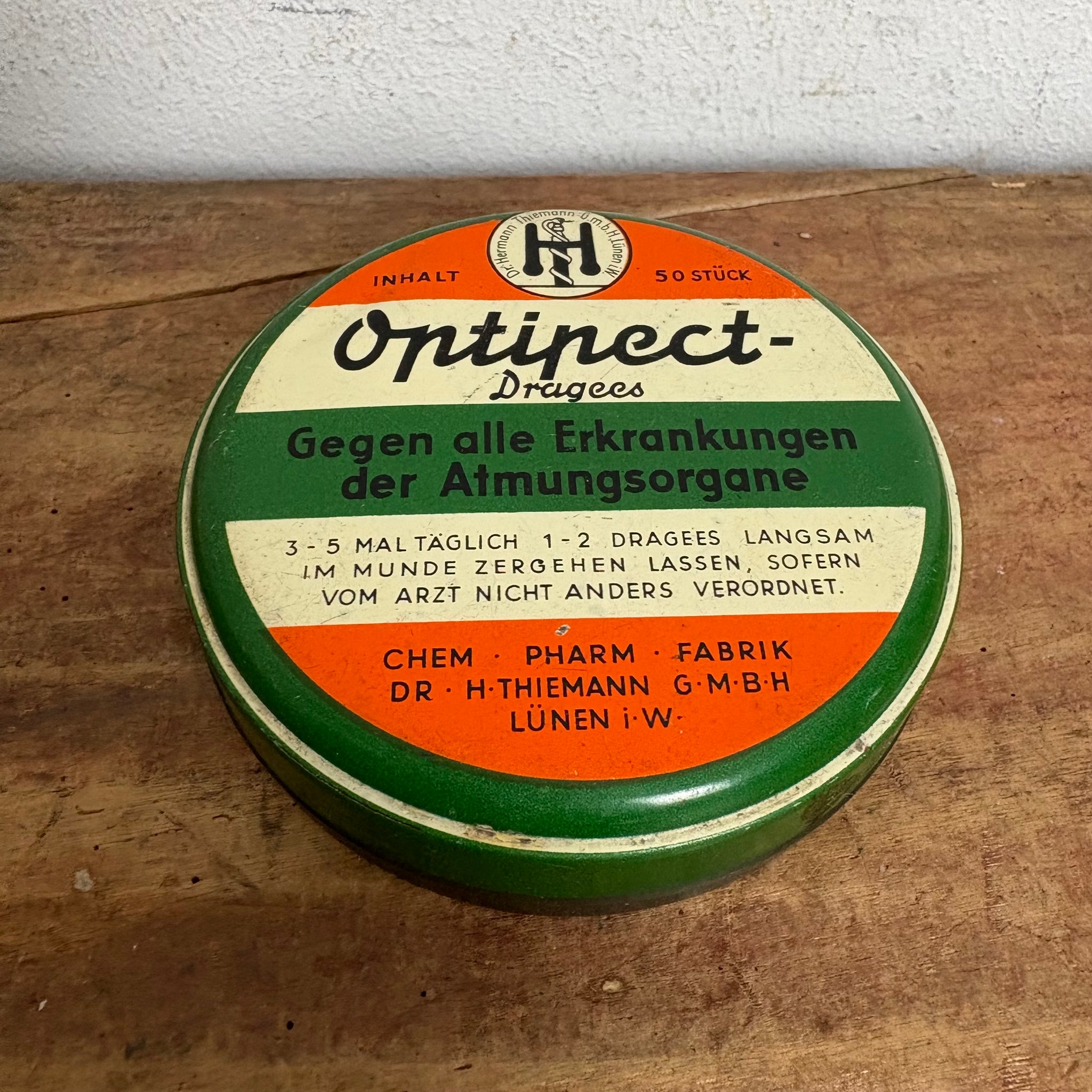 Vintage Blechdose Optipect Dragees