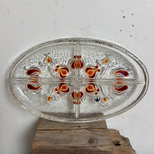 Vintage Kabarett Schale von Walther Glas