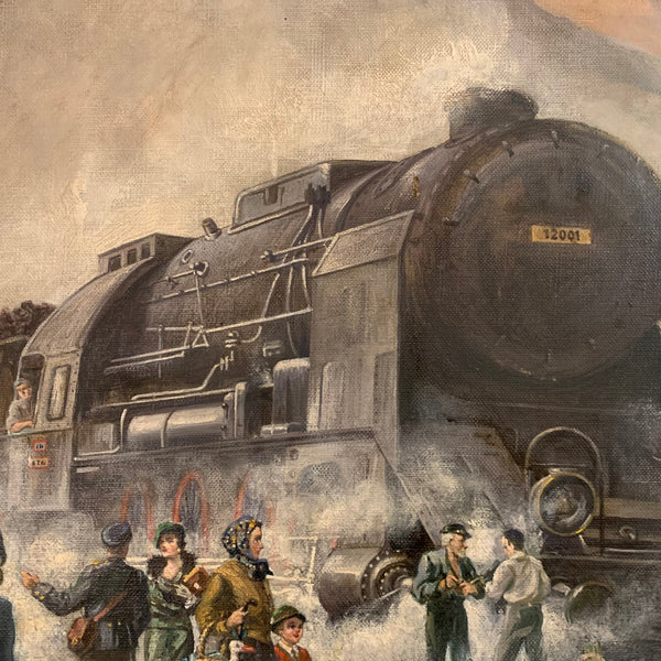 Ölgemälde Die Ankunft des Orientexpress von Alexander Pawlowitz
