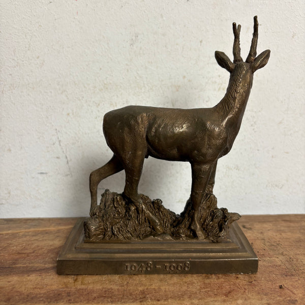 Vintage Bronze Skulptur Rehbock