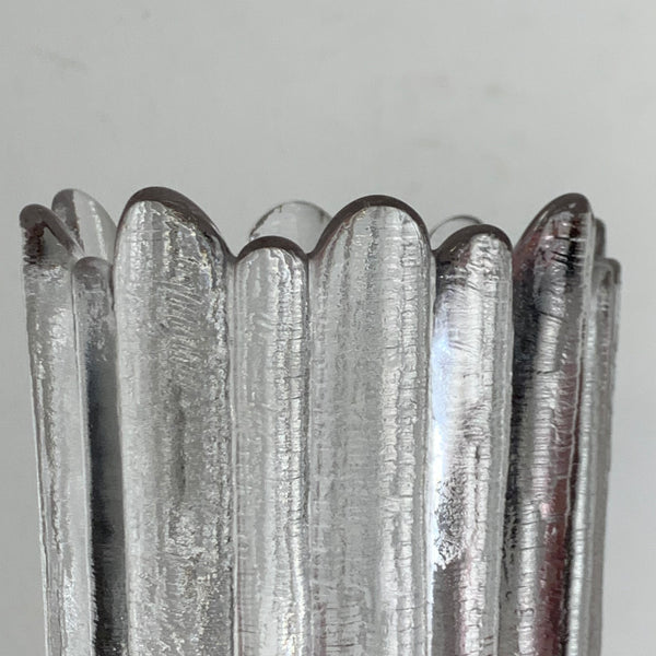 Vintage Ice Glas Vase von Annahütte