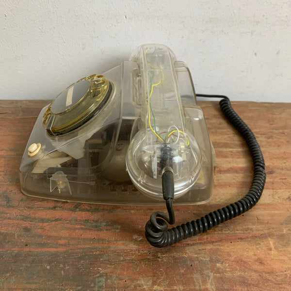 Vintage transparentes Wählscheiben Telefon