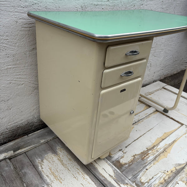 Vintage Metall Arzt Schreibtisch