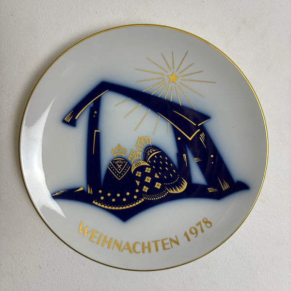 Vintage Wandteller Weihnachten 1978 KPM Zeptermarke