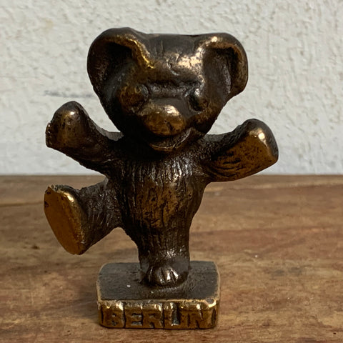 Vintage Bronze Skulptur Berliner Bär Figur im Stil von Walter Bosse