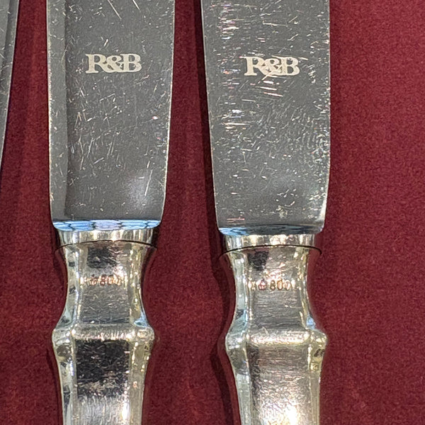 8 Tafelmesser Alt-Spaten 800er Silber von Robbe und Berking