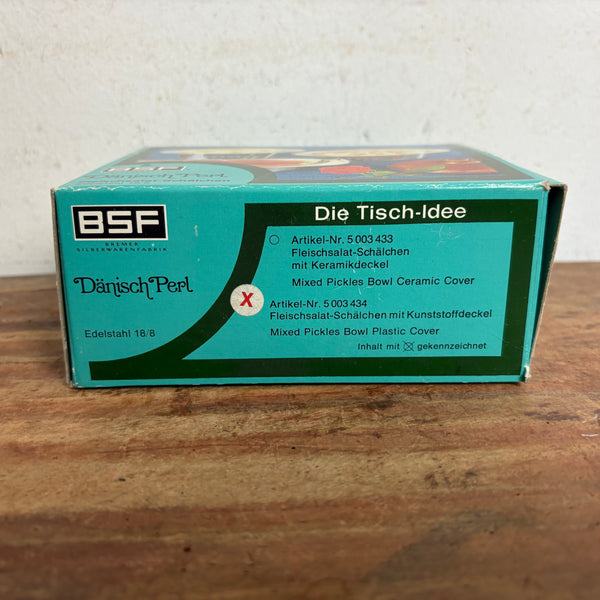 Vintage Dänisch Perl Fleischsalat Schälchen von BSF OVP