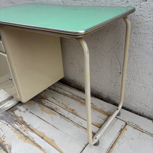 Vintage Metall Arzt Schreibtisch