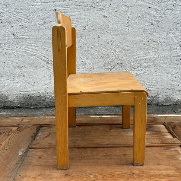 Vintage kleiner Kinderstuhl Schule von Wehrfritz