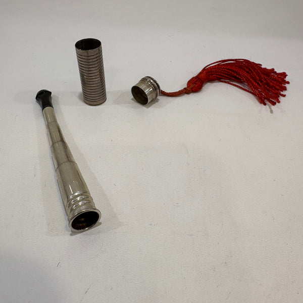 Art Deco Teleskop Zigarettenspitze in Dose mit Quaste