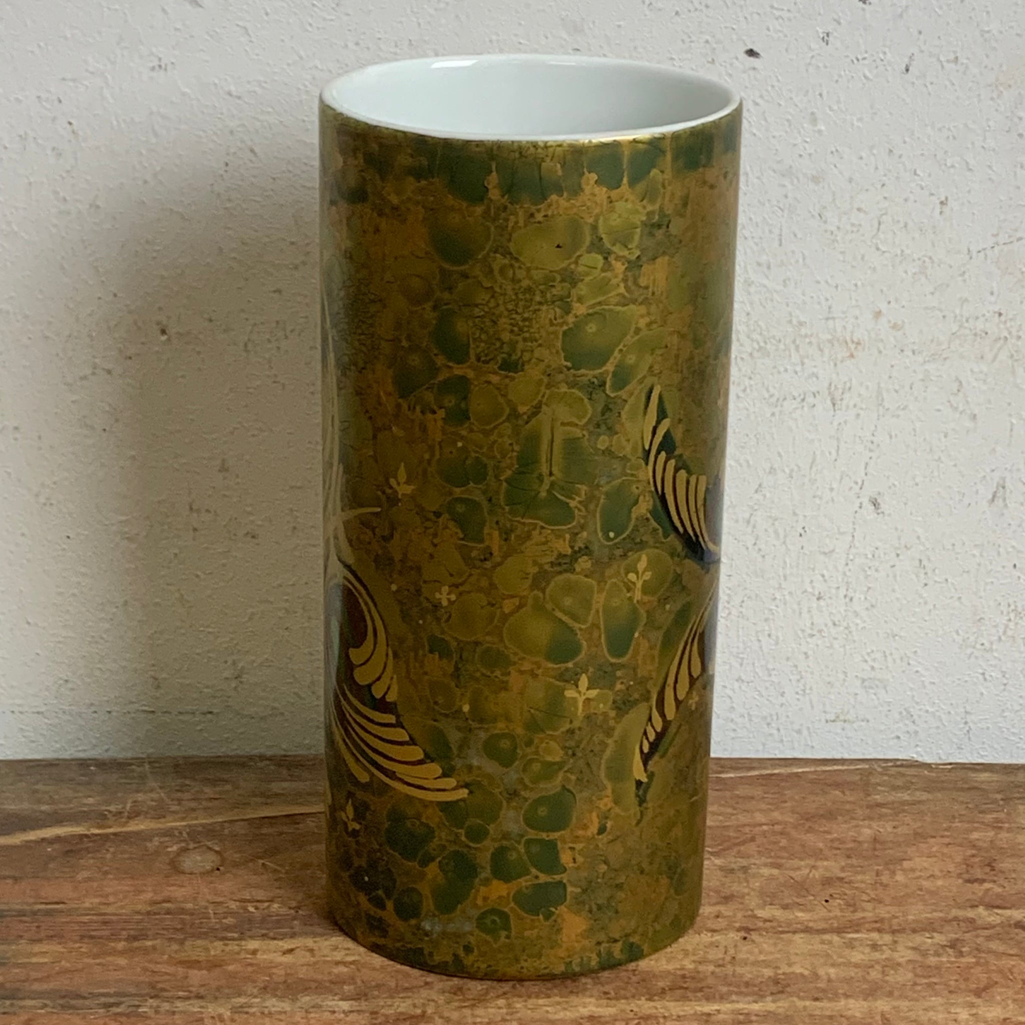 Seltene Goldfarbene Vase Rosenthal Studio Linie von Björn Wiinblad