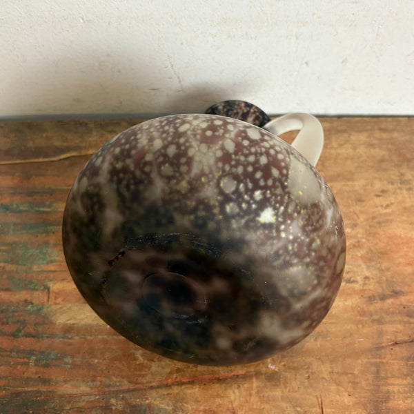 Vintage Kristallglas Vase von Joska blau kariert