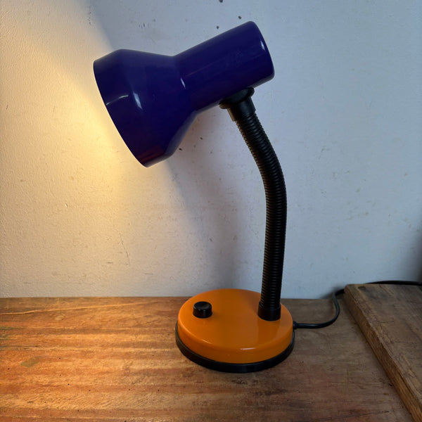 Vintage Schwanenhals Lampe B9102 von Ikea Memphis Style in orange lila