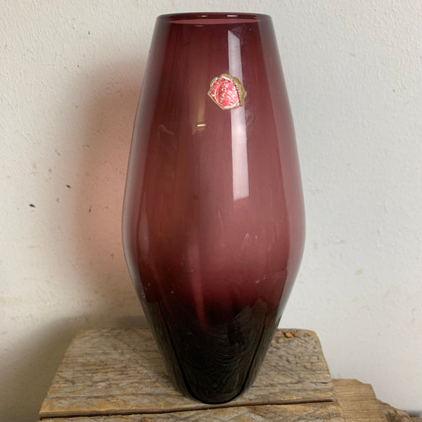 Vintage Mid Century Rauchglas Vase Italy