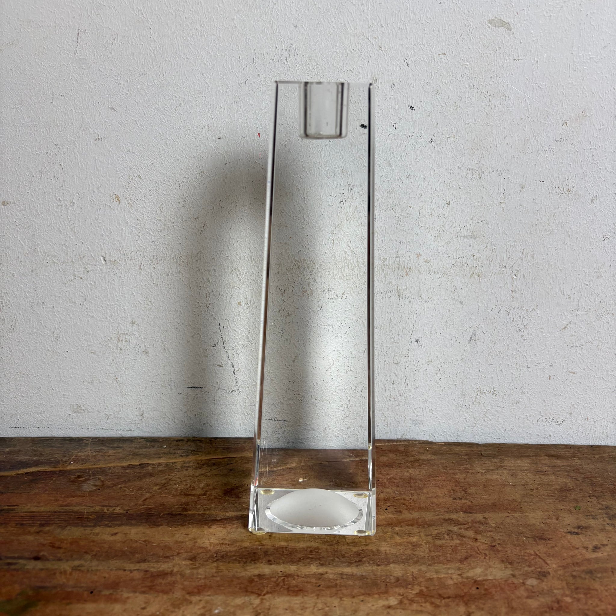 Vintage Kristall Blockglas Kerzenständer von Rosenthal – Trödelfuchs Vintage Shop