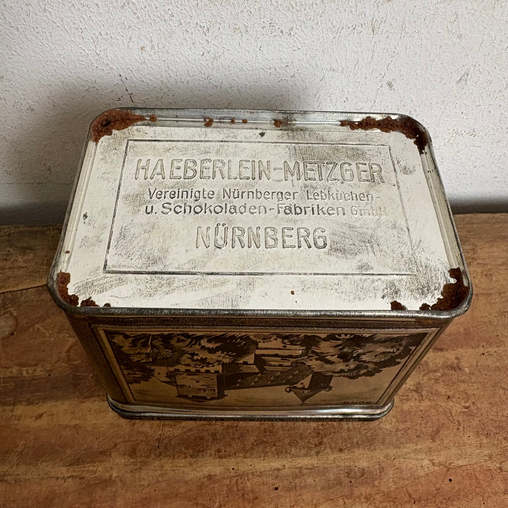 lebkuchen in blechdose aufbewahren Vintage Blechdose Lebkuchen von Haeberlein Metzger – Trödelfuchs Vintage Shop