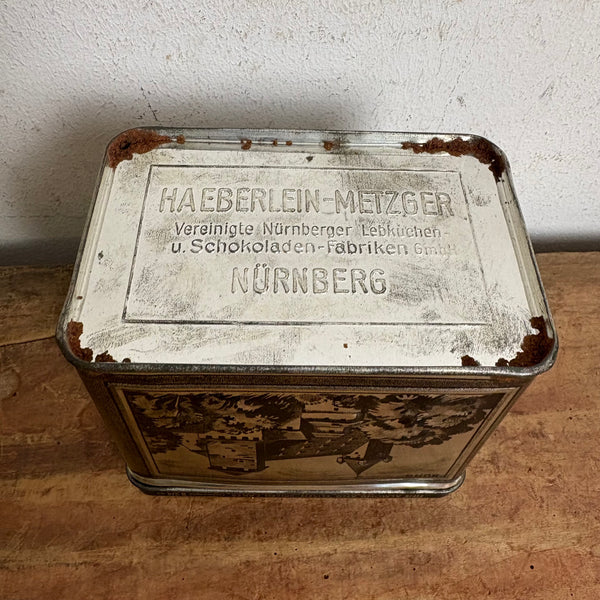 Vintage Blechdose Lebkuchen von Haeberlein Metzger
