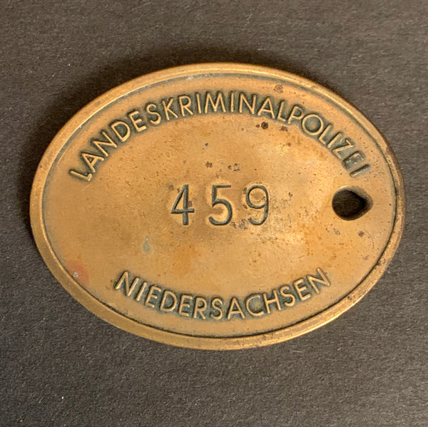 Historische Polizeidienstmarke Landeskriminalpolizei Niedersachsen Nr. 459