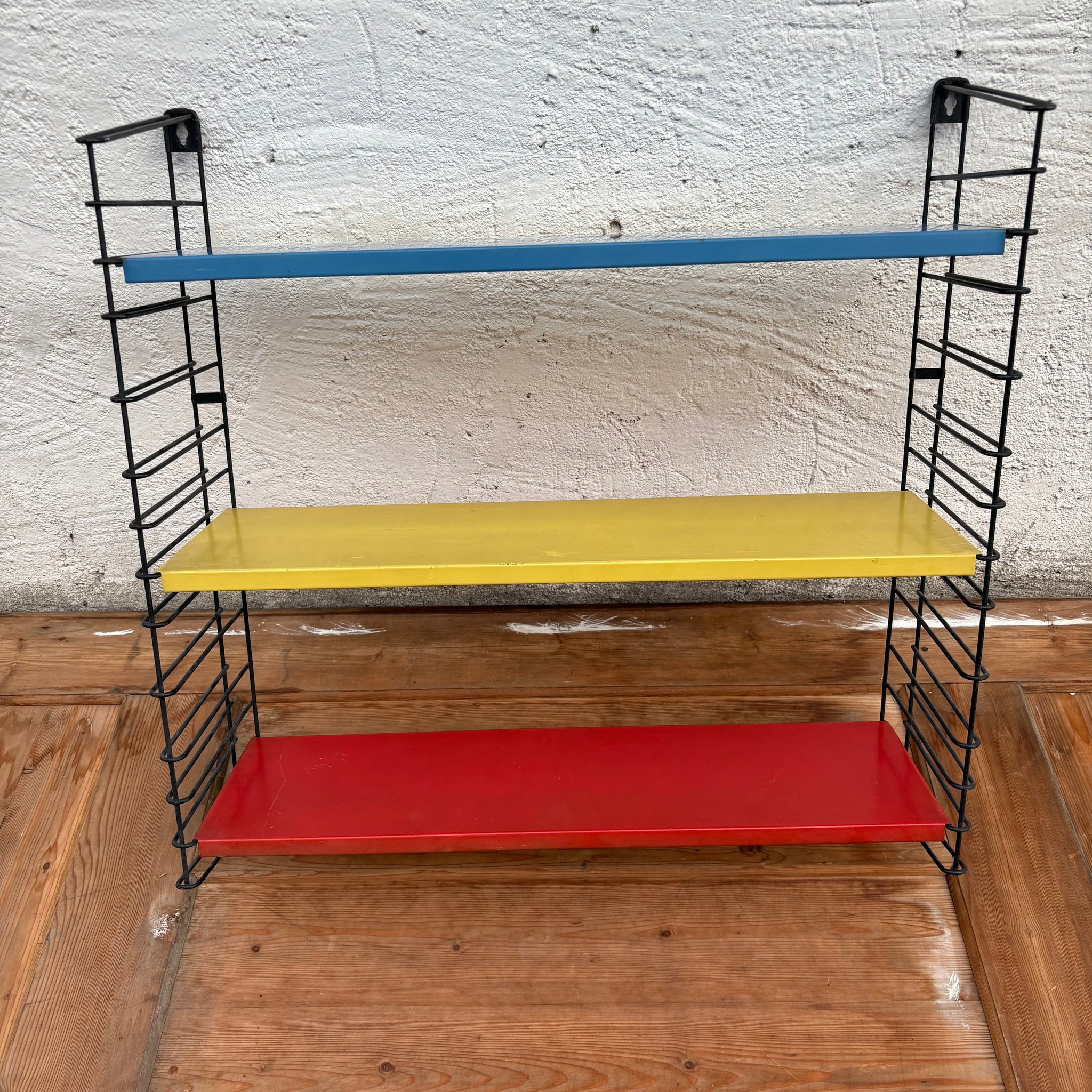 Vintage buntes Metall Regal von D. Dekker für TOMADO Holland