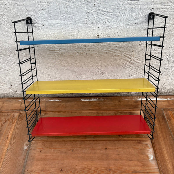 Vintage buntes Metall Regal von D. Dekker für TOMADO Holland