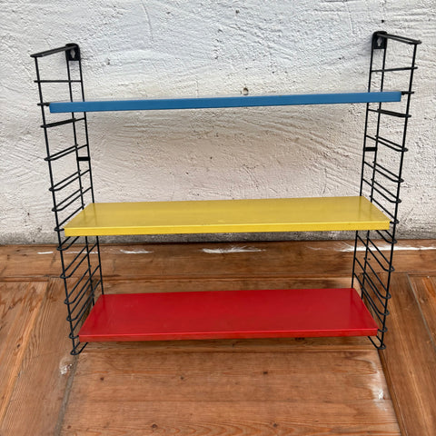 Vintage buntes Metall Regal von D. Dekker für TOMADO Holland