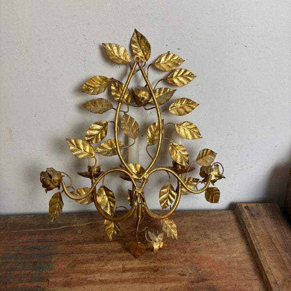 Vintage Florentiner Wand Kerzenleuchter