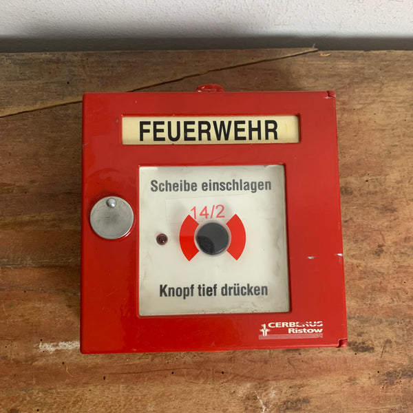 Vintage Feuerwehr Brandmelder zur Deko