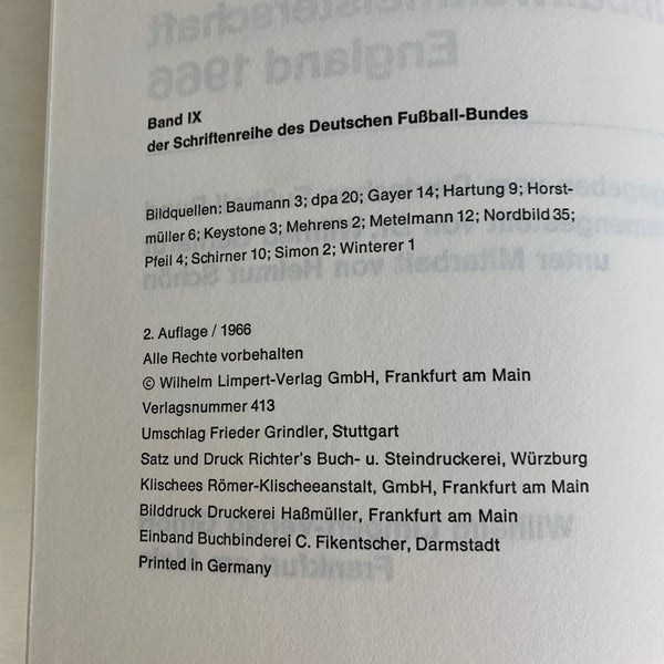 Buch Fußballweltmeisterschaft 1966 England