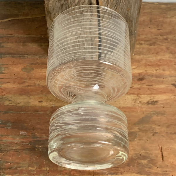 Vintage Art Glass Spiral Decor Vase